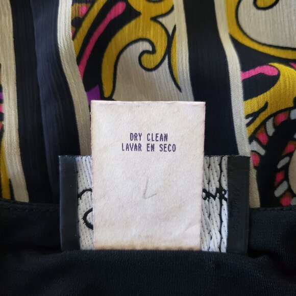 S.L. Fashions 90s Paisley Print Sleeveless Dress Size 14 Retro Boho Electric - Picture 7 of 7